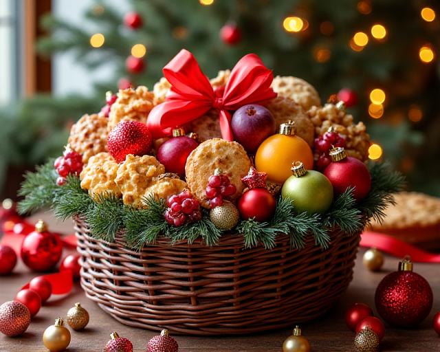 Festive celebration gift baskets