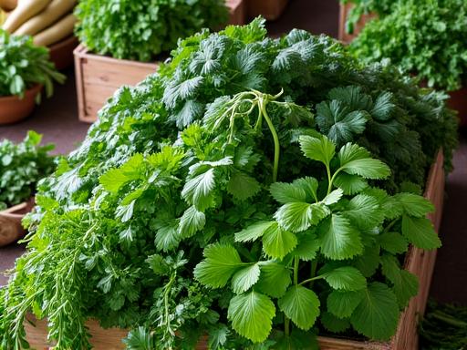 Fresh herbs and vegetables
