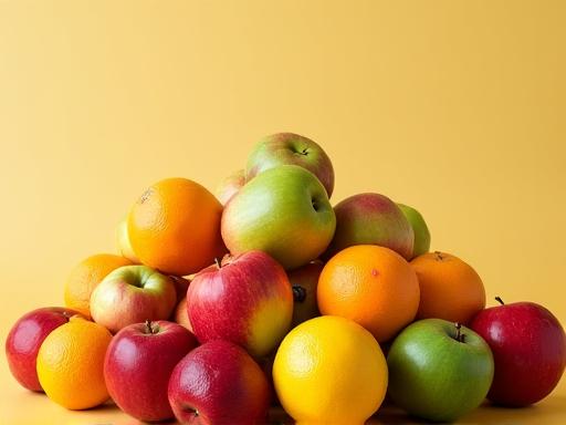 Organic apple and citrus selection